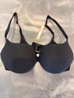 NWT SKIMS Everyday Cotton Ultimate Bra Black with Padding 36D